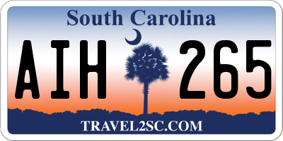 SC license plate AIH265