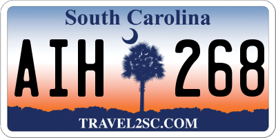 SC license plate AIH268