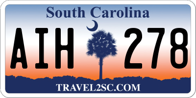 SC license plate AIH278