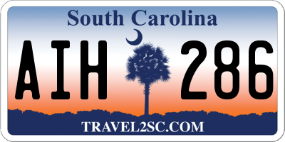 SC license plate AIH286