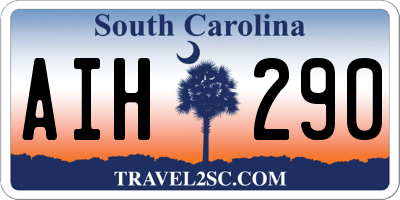 SC license plate AIH290