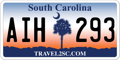 SC license plate AIH293