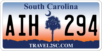 SC license plate AIH294