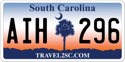 SC license plate AIH296