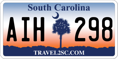 SC license plate AIH298