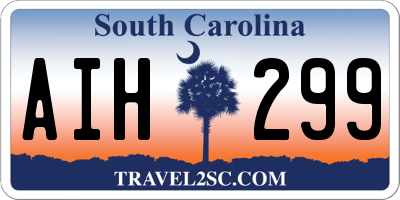 SC license plate AIH299
