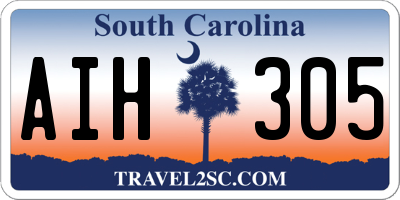 SC license plate AIH305