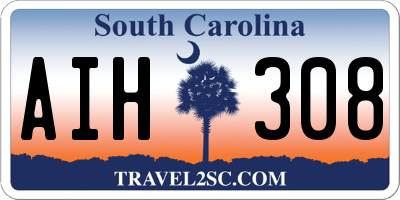 SC license plate AIH308