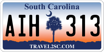 SC license plate AIH313