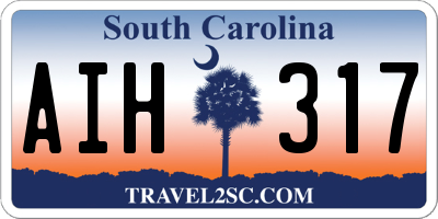 SC license plate AIH317