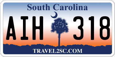 SC license plate AIH318