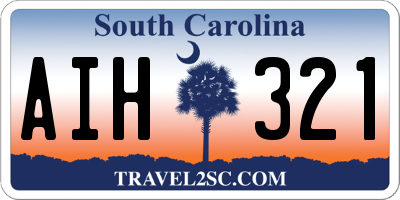 SC license plate AIH321