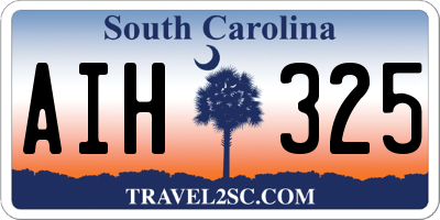 SC license plate AIH325
