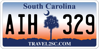 SC license plate AIH329