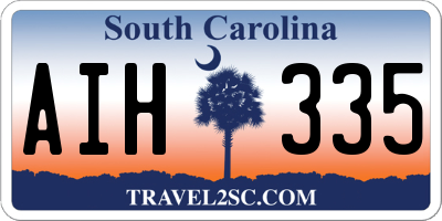 SC license plate AIH335