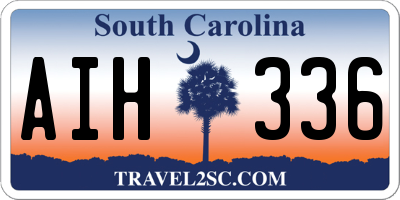 SC license plate AIH336