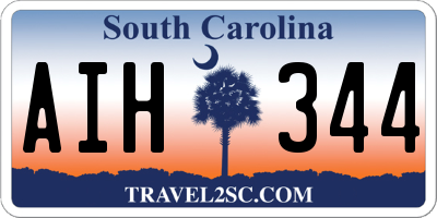 SC license plate AIH344