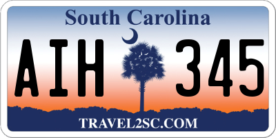 SC license plate AIH345