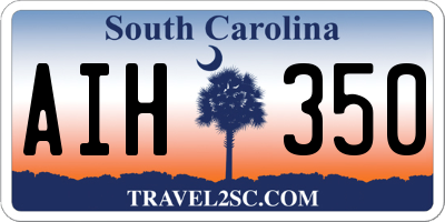 SC license plate AIH350