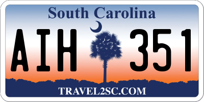 SC license plate AIH351