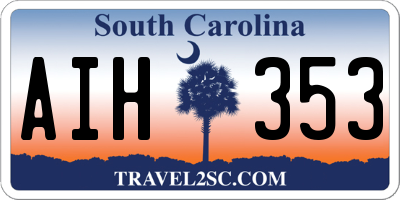 SC license plate AIH353