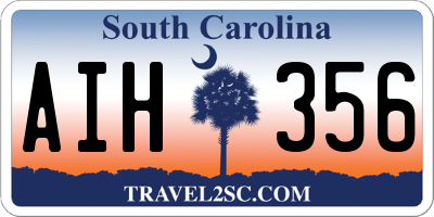 SC license plate AIH356