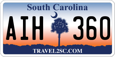 SC license plate AIH360