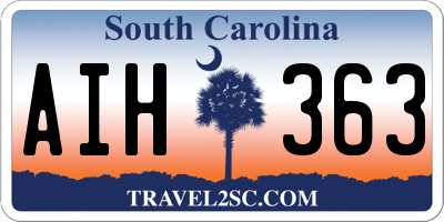 SC license plate AIH363