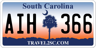 SC license plate AIH366
