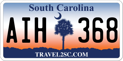 SC license plate AIH368