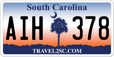SC license plate AIH378