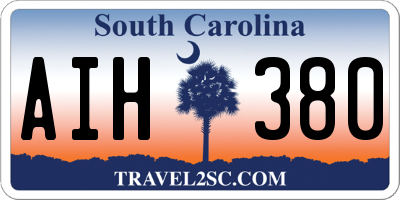 SC license plate AIH380
