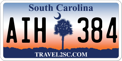 SC license plate AIH384