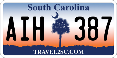 SC license plate AIH387