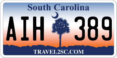 SC license plate AIH389