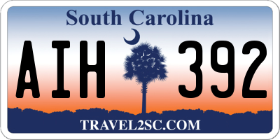 SC license plate AIH392