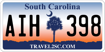 SC license plate AIH398