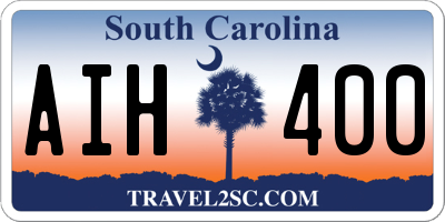 SC license plate AIH400