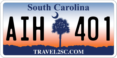 SC license plate AIH401