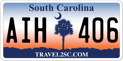 SC license plate AIH406