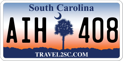 SC license plate AIH408