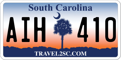 SC license plate AIH410