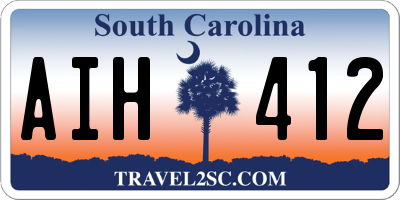 SC license plate AIH412