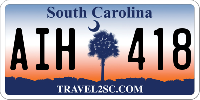 SC license plate AIH418