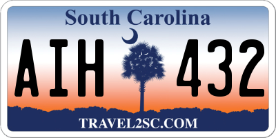 SC license plate AIH432