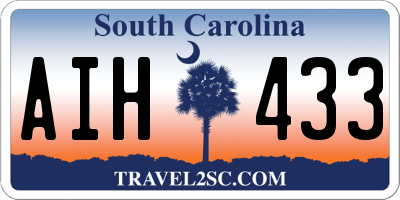 SC license plate AIH433