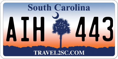 SC license plate AIH443