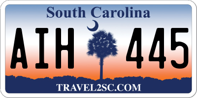 SC license plate AIH445