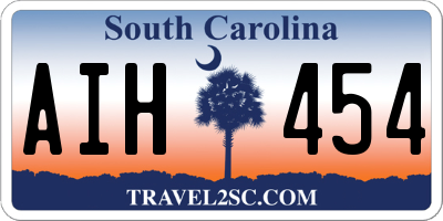SC license plate AIH454