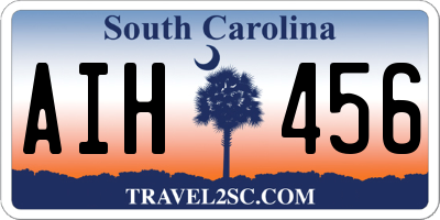 SC license plate AIH456